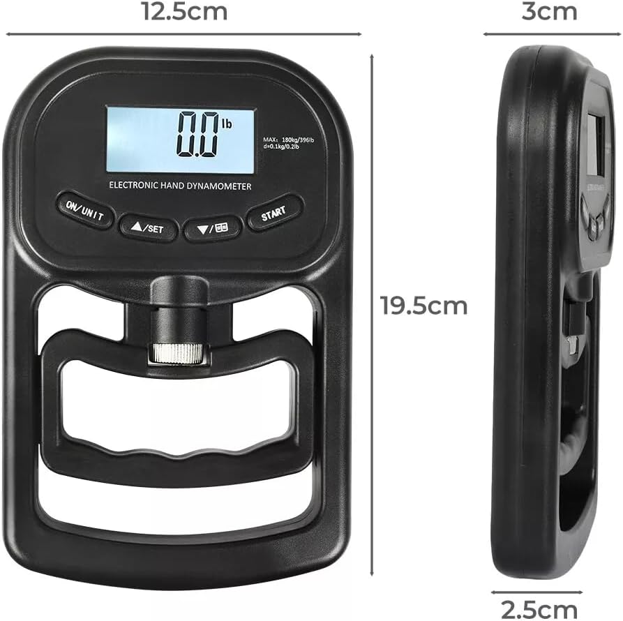 WININMETA Rechargeable Electronic Hand Dynamometer Grip Strength Trainer DEMO