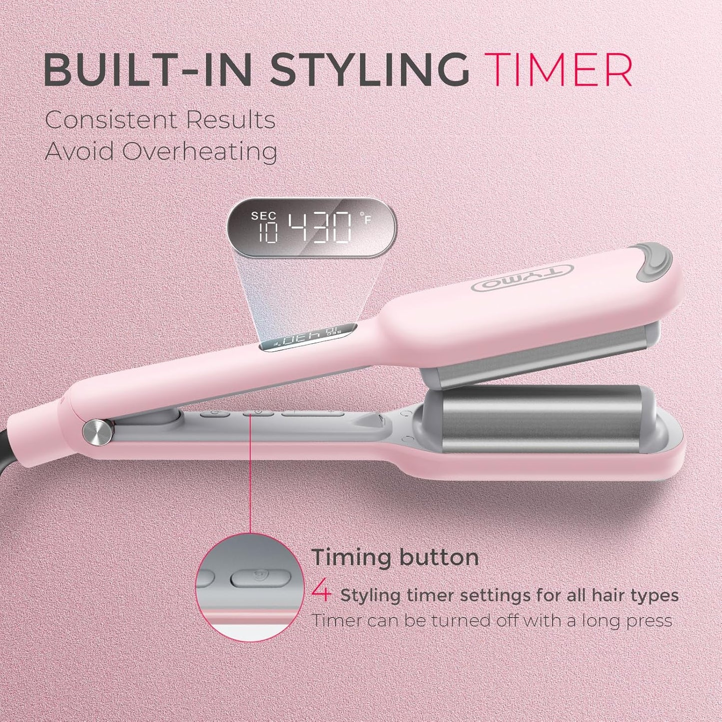 TYMO 25mm Wavers Ceramic Hair Waver Tool for Effortless Beach Waves Styling NEW