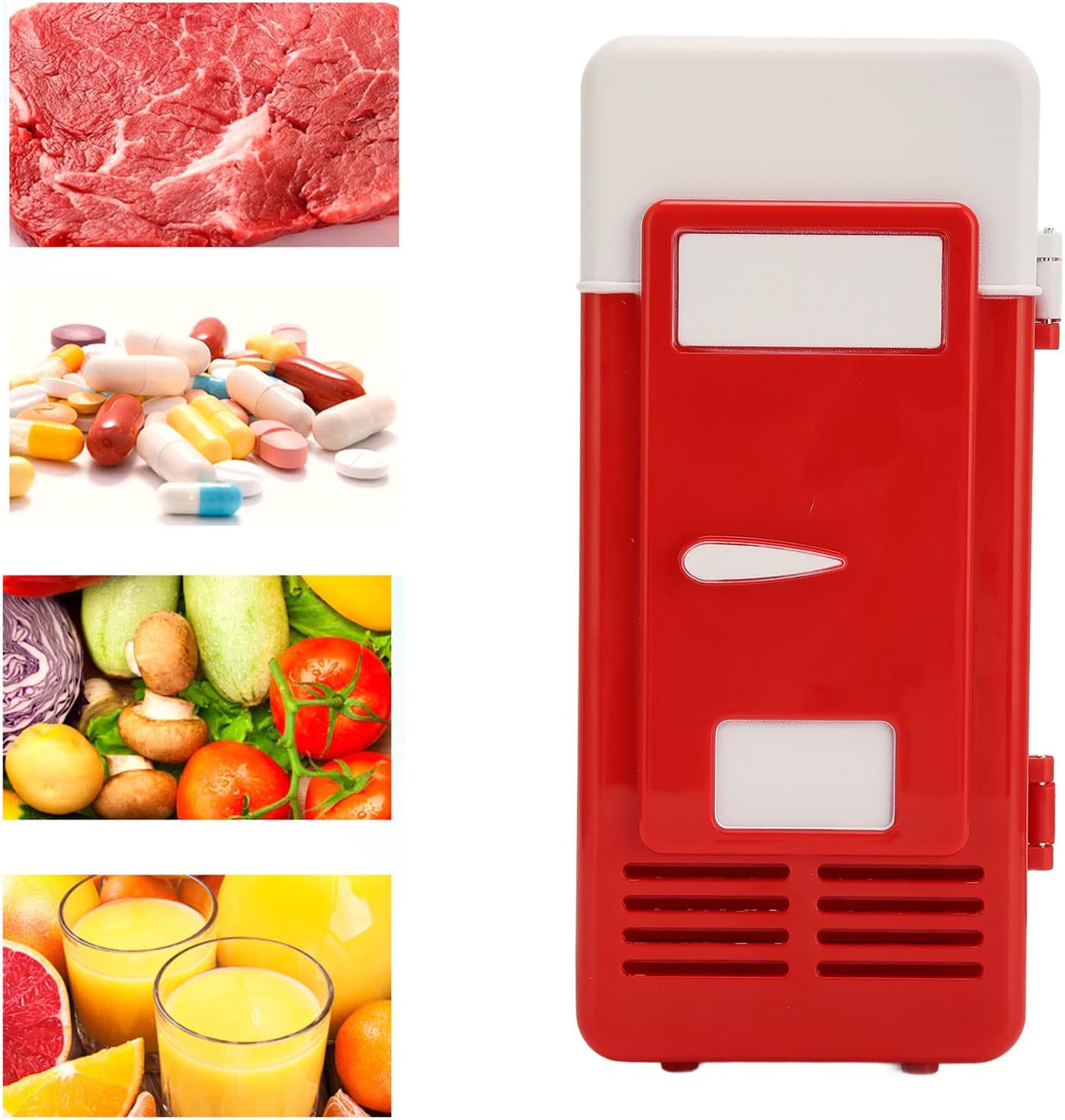 Jectse Portable Refrigerators Electric Mini Fridge Cooler for Drinks, NEW