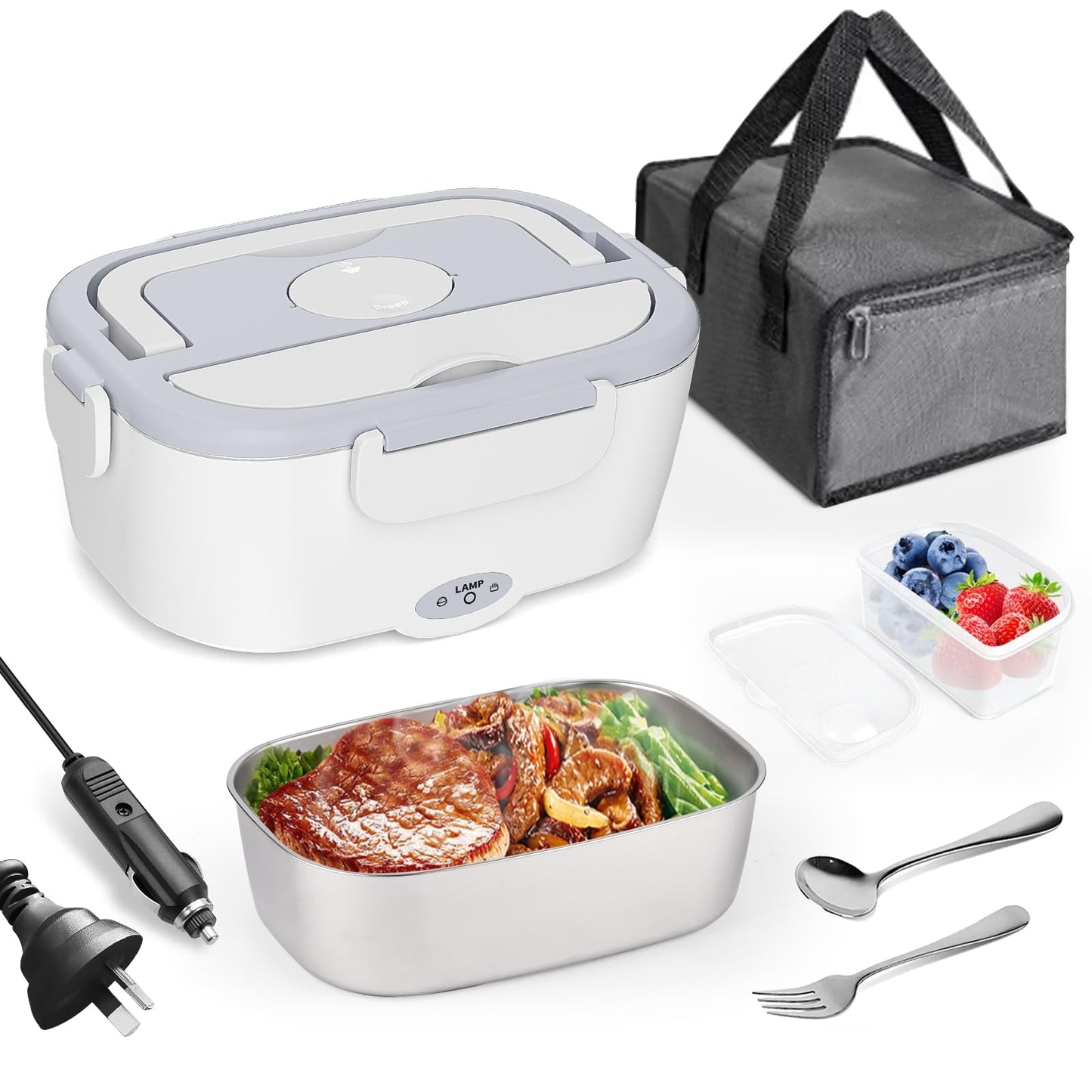 Lopjibar Portable Insulated Lunch Box with Electric Hot Food Heater in DEMO