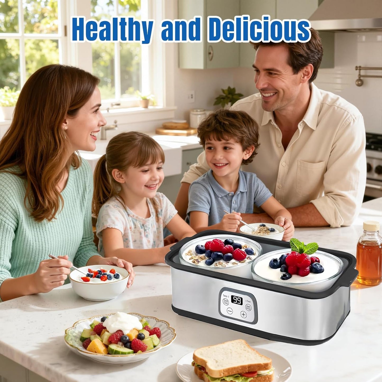 XIULIUU Automatic Speciality Appliances Digital Yoghurt Maker Machine with DEMO