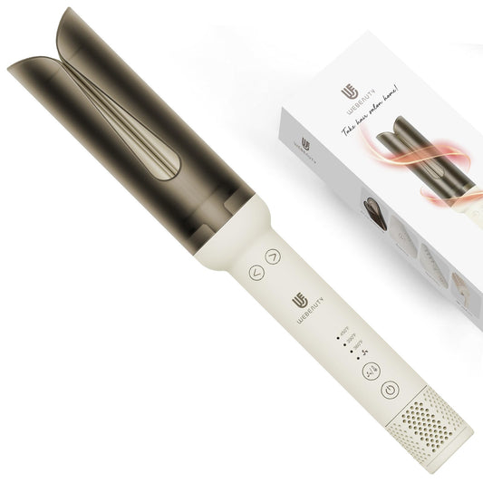 webeauty Automatic Curling Wand 1.25 Inch White Hair Curler for All Types DEMO