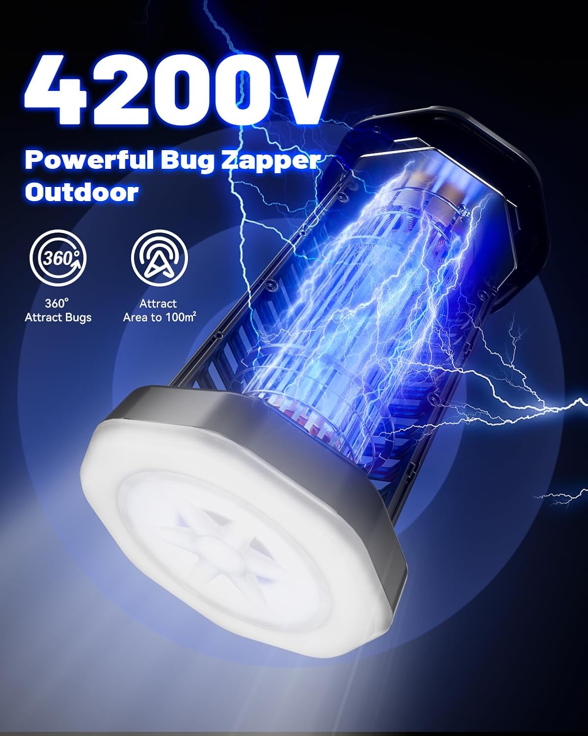 mosiller Electric Traps Mosquito Zapper Fly Trap Outdoor Pest Control Bug NEW