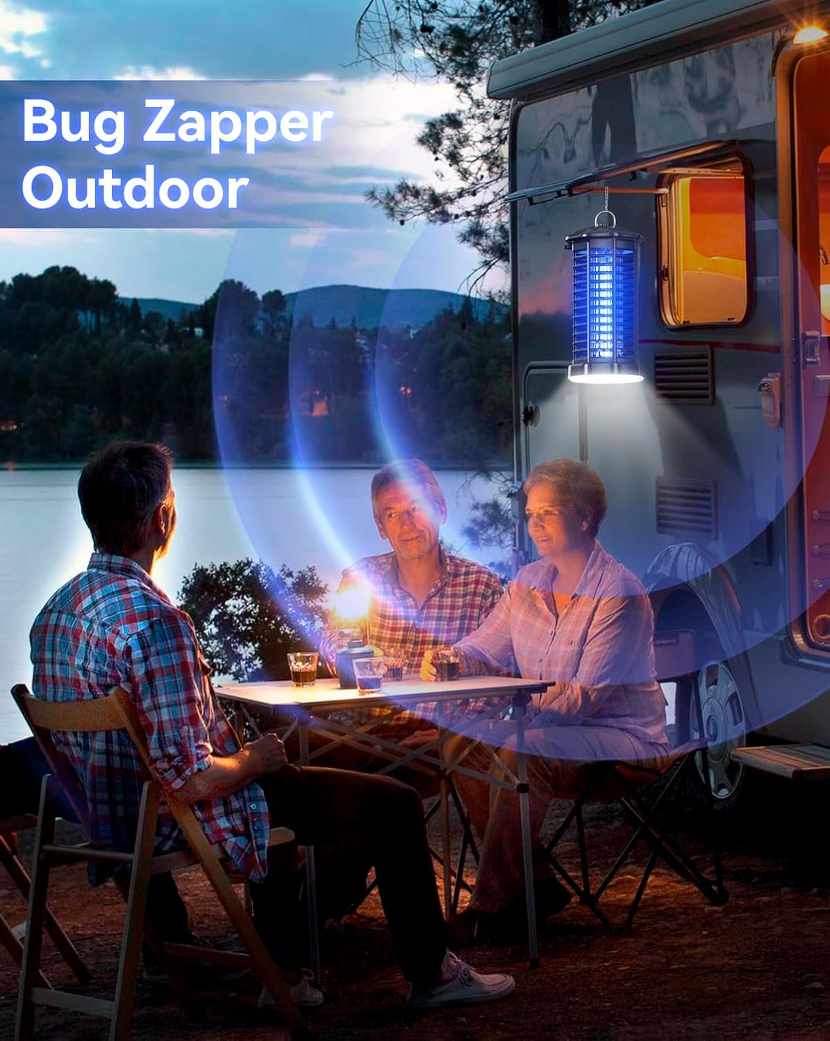 mosiller Electric Traps Mosquito Zapper Fly Trap Outdoor Pest Control Bug NEW