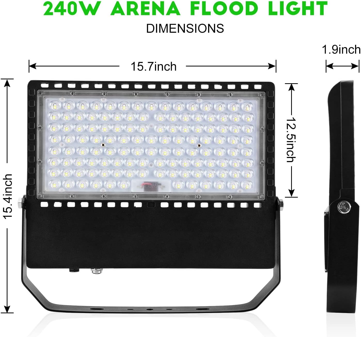 Juyace 36000Lm 1500W Equivalent LED Stadium Flood Light Outdoor Cool White DEMO