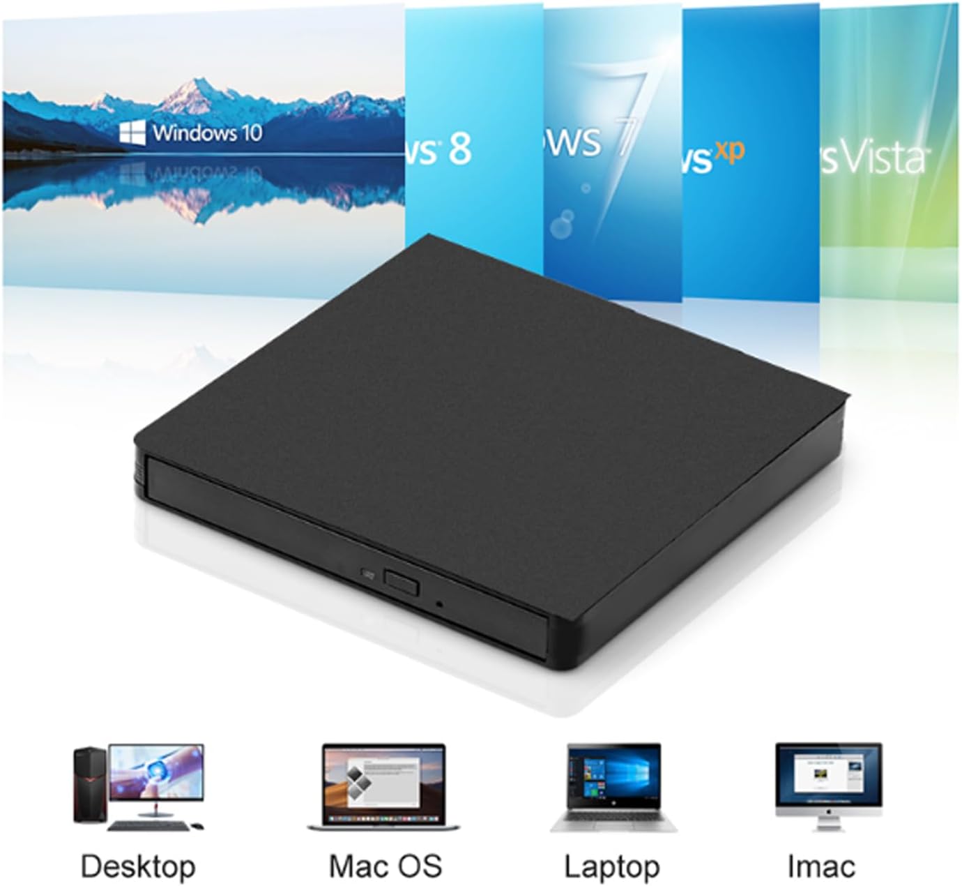 Yotsuba External Accessories USB CD/DVD Drive Portable Burner Reader DEMO