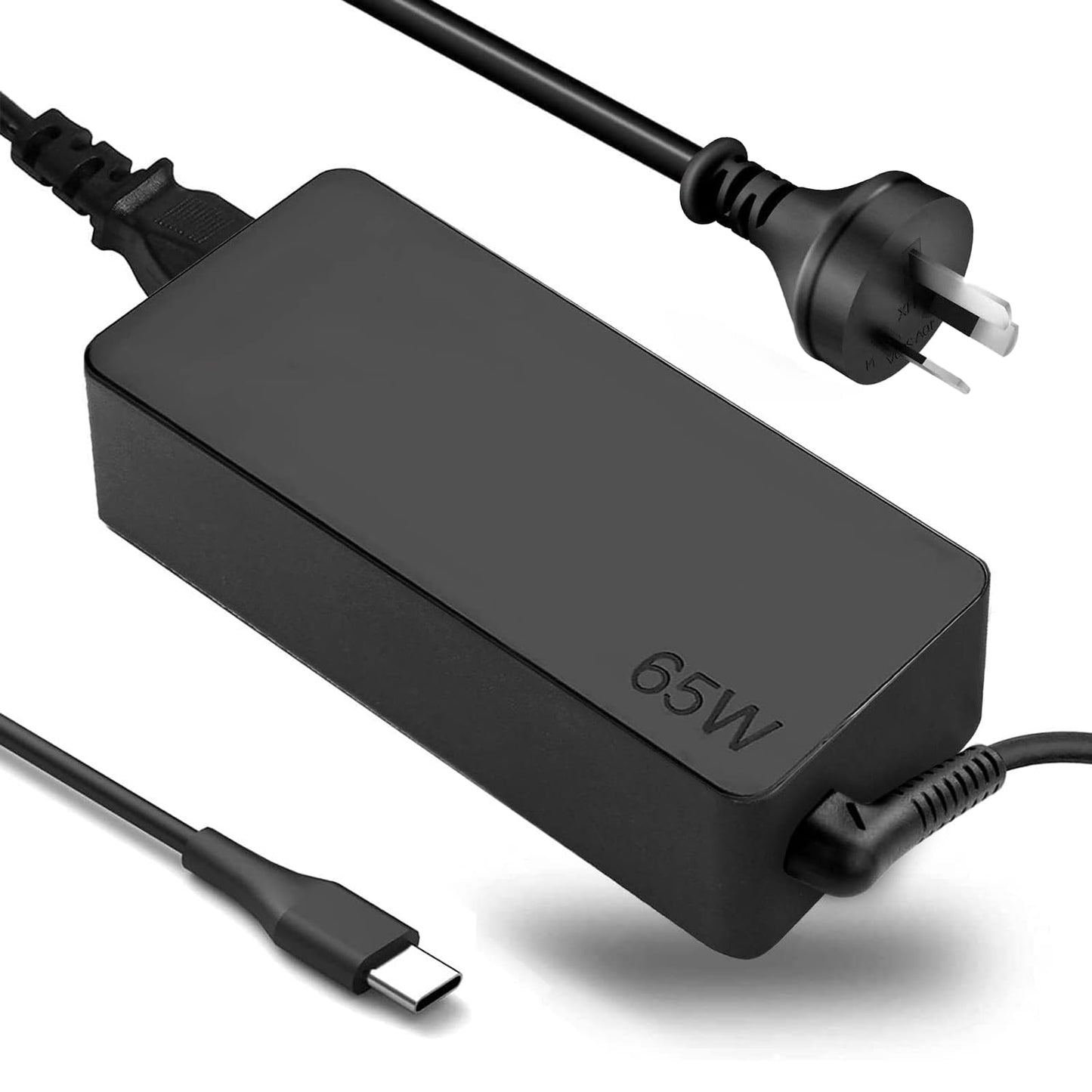 IXTRA 65W 45W USB-C Laptop Charger for Lenovo ThinkPad Series, Black DEMO