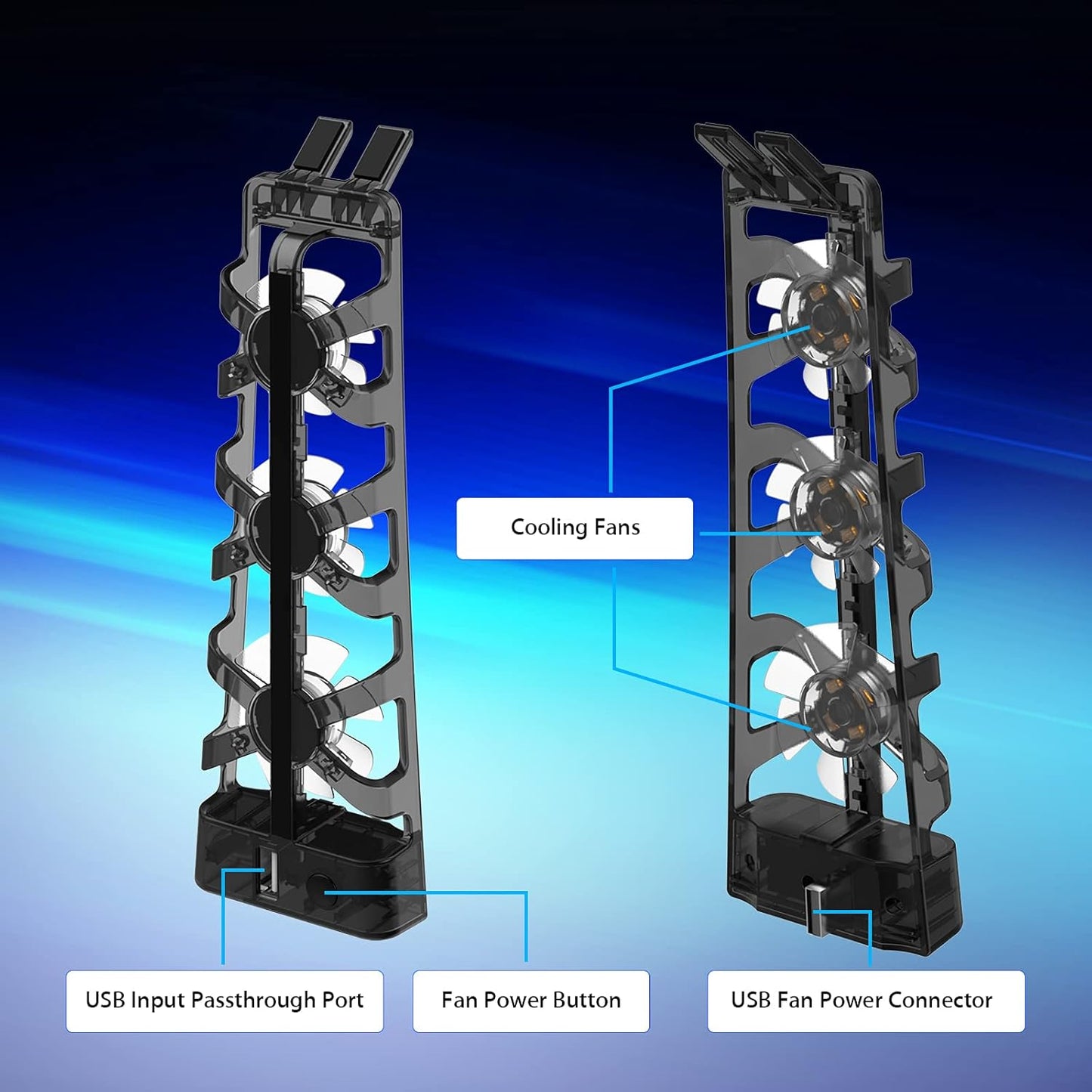 NexiGo PS5 Cooling Fan with LED Light Automatic On/Off Skin & Protector DEMO