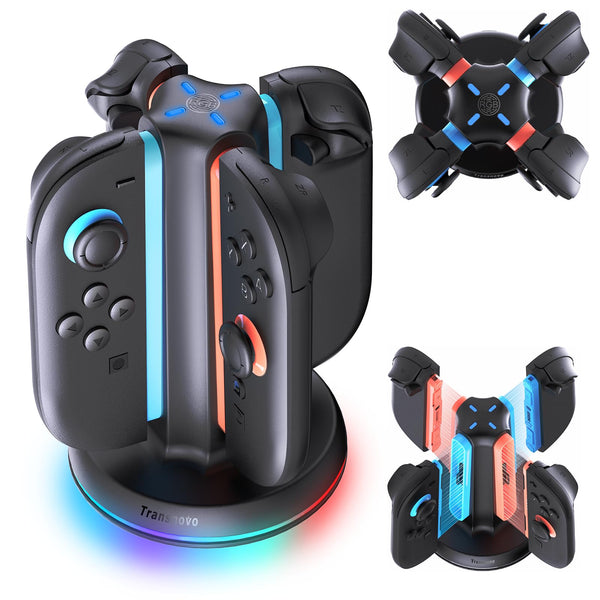 TRANSNOVO 4-in-1 Magnetic Charging Dock for Nintendo Switch Joy-Con DEMO