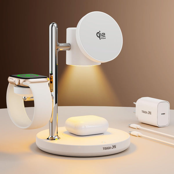 TOUGH ON Induction Chargers 25W 4-in-1 Qi Certified Fast Wireless Charging DEMO