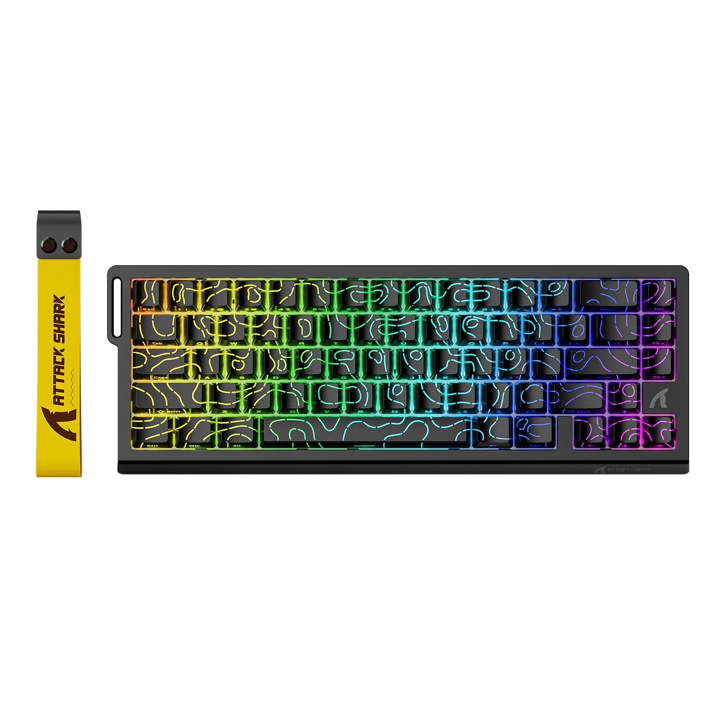 ATTACK SHARK 60% Wired Mechanical Gaming Keyboard, Black Contour, DEMO