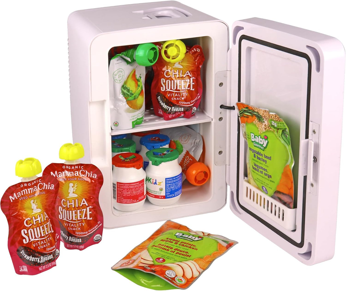 Koolatron Cosmetics Fridge w/Lighted Makeup Mirror, 6L Portable Skincare Refrige