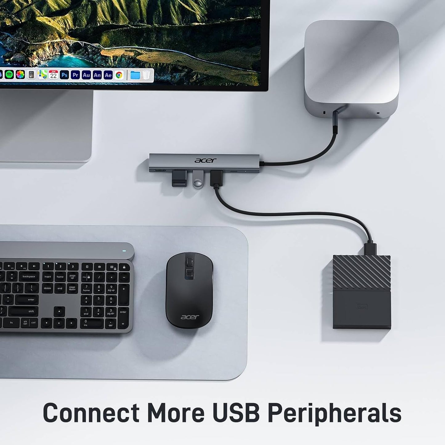 Acer 5-in-1 USB Hubs USB-C Hub Multiport Adapter with HDMI 4K, 100W DEMO