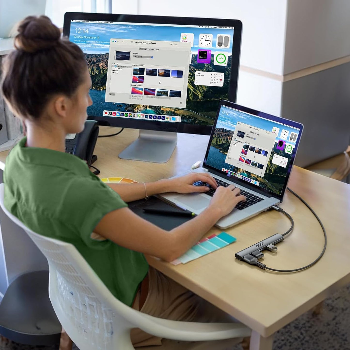 Acer 5-in-1 USB Hubs USB-C Hub Multiport Adapter with HDMI 4K, 100W DEMO