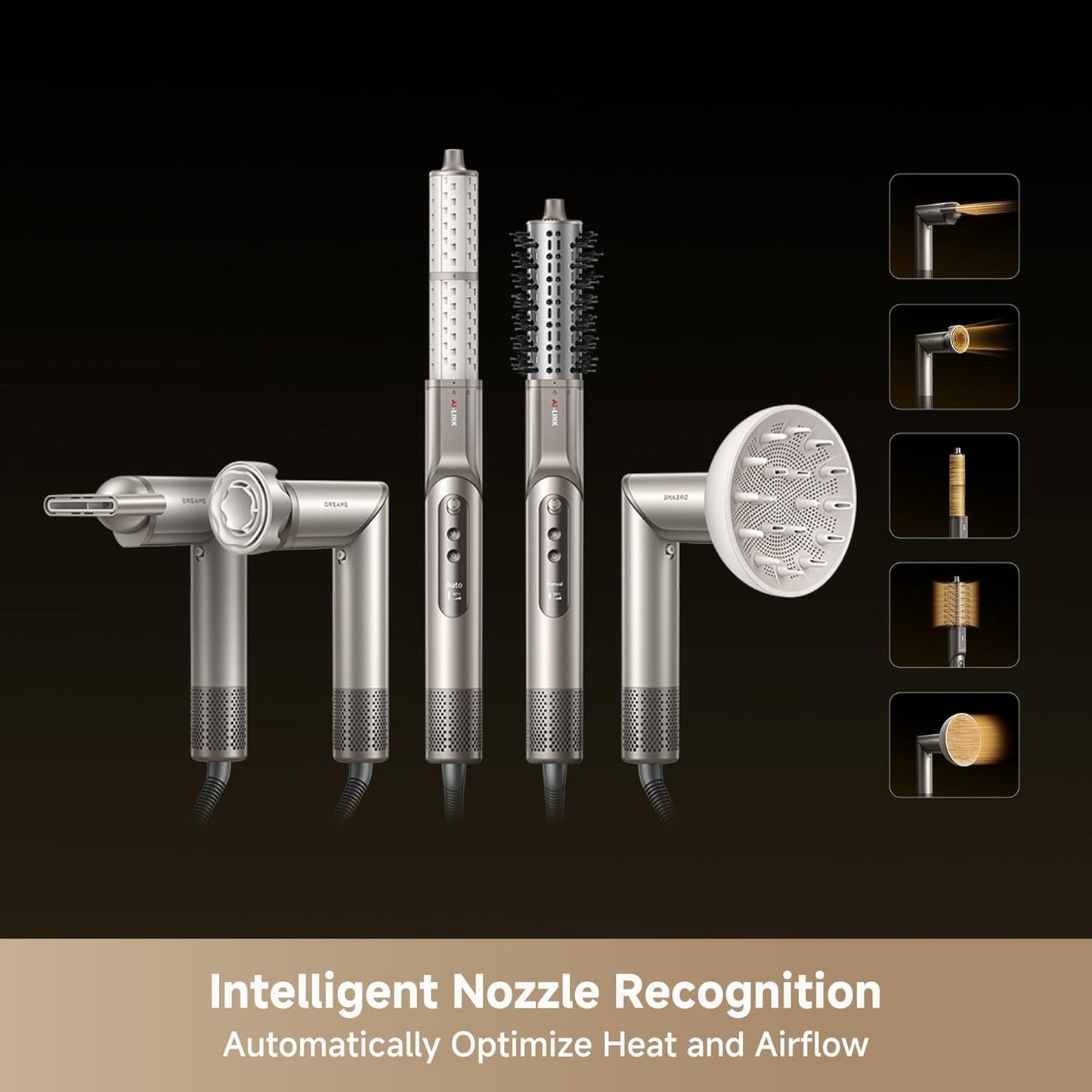 DREAME Intelligent Nozzle Recognition Hair Dryer with Smart Screen Dazzle NEW