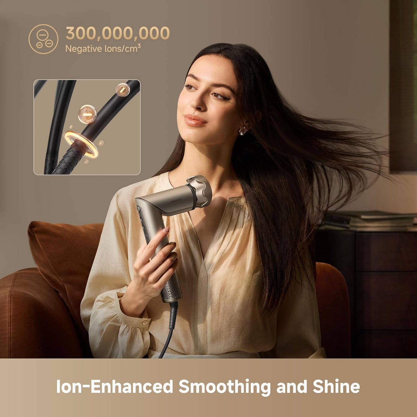 DREAME Intelligent Nozzle Recognition Hair Dryer with Smart Screen Dazzle NEW