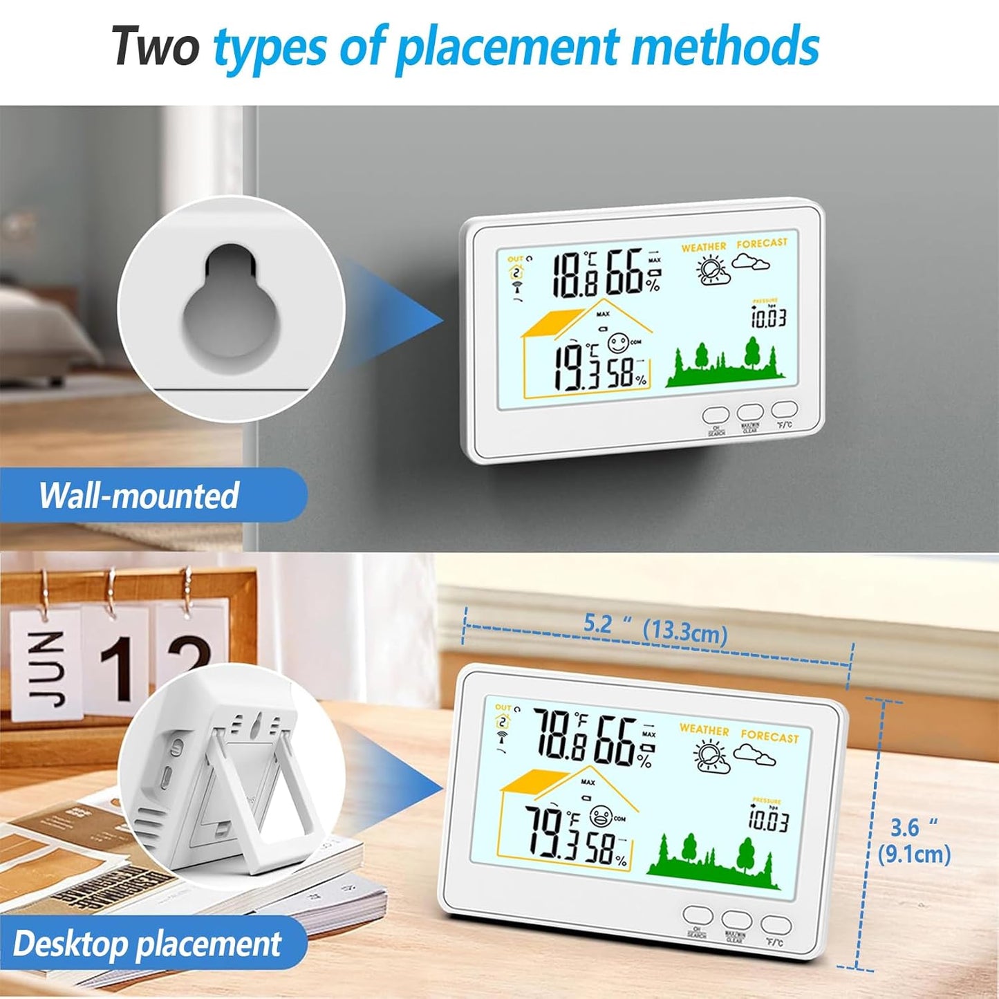 Timloon Wireless Weather Station Thermometer Hygrometer Outdoor Indoor DEMO