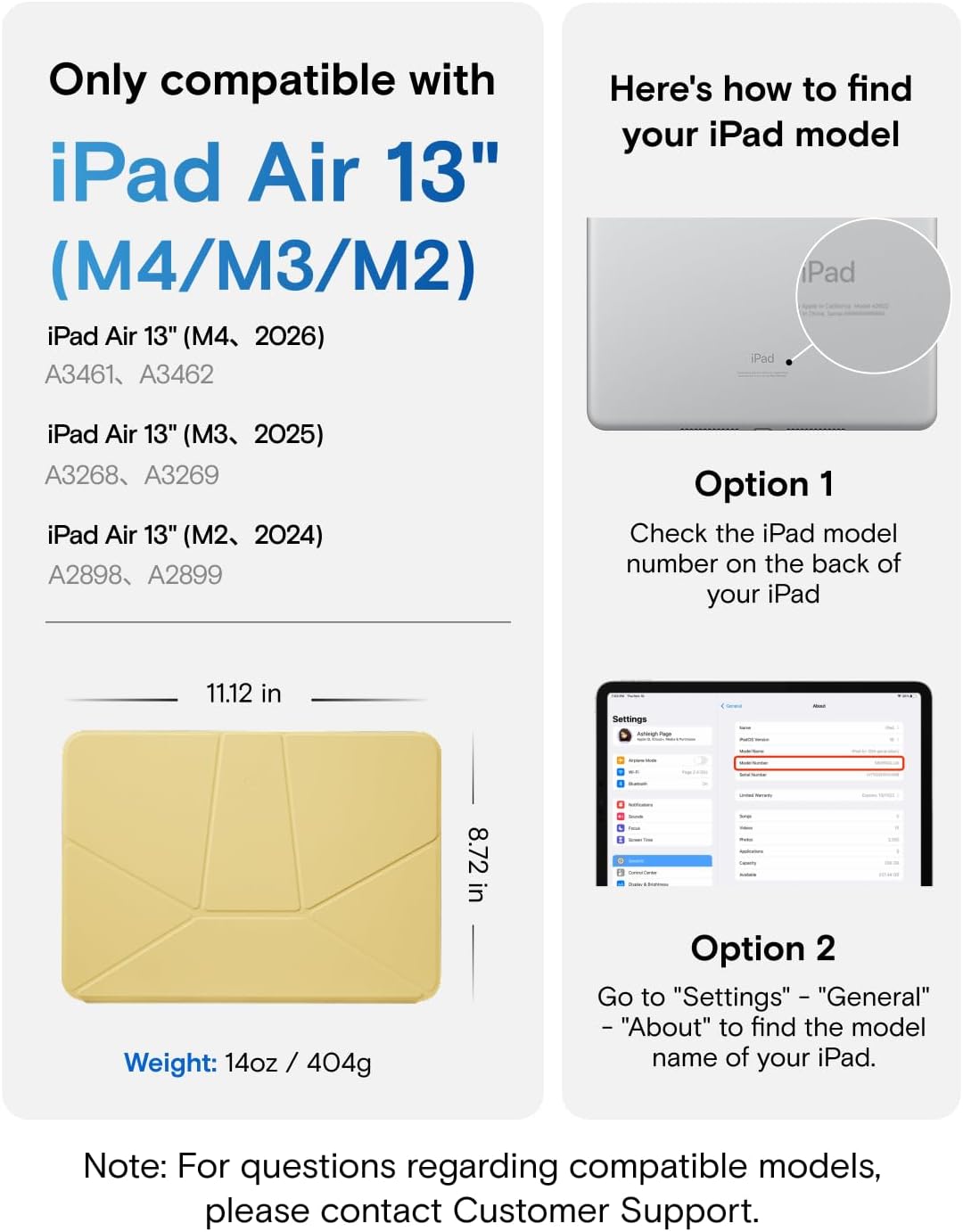 MOFT Slim Cases Folio Case for iPad Air 13-inch, Panna Cotta x Faded Jeans NEW