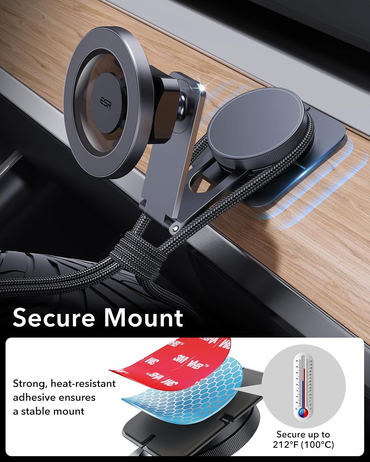ESR Magnetic Dash-Mounted Holders Dashboard Car Mount Holder for Tesla NEW