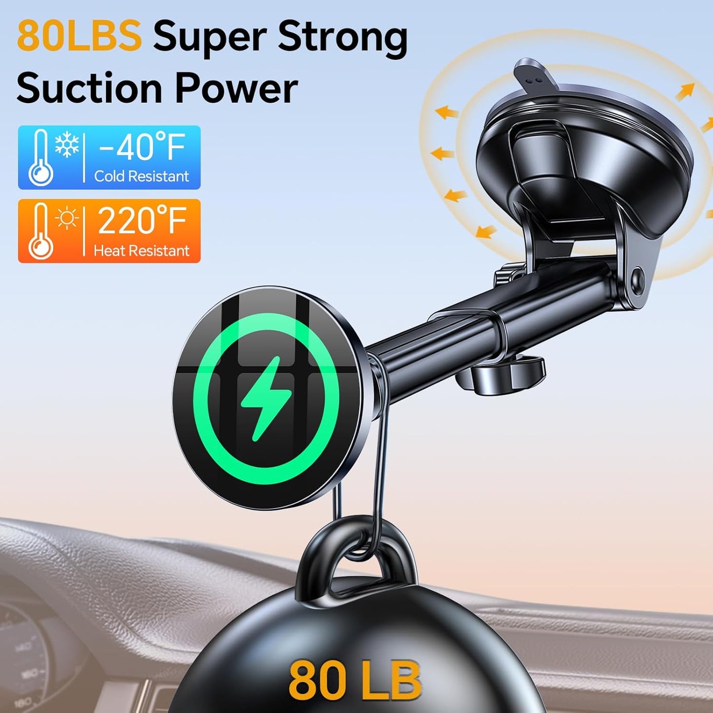 Coolpow Magnetic Automobile Chargers Phone Holder Car Mount Charger - Ultra NEW