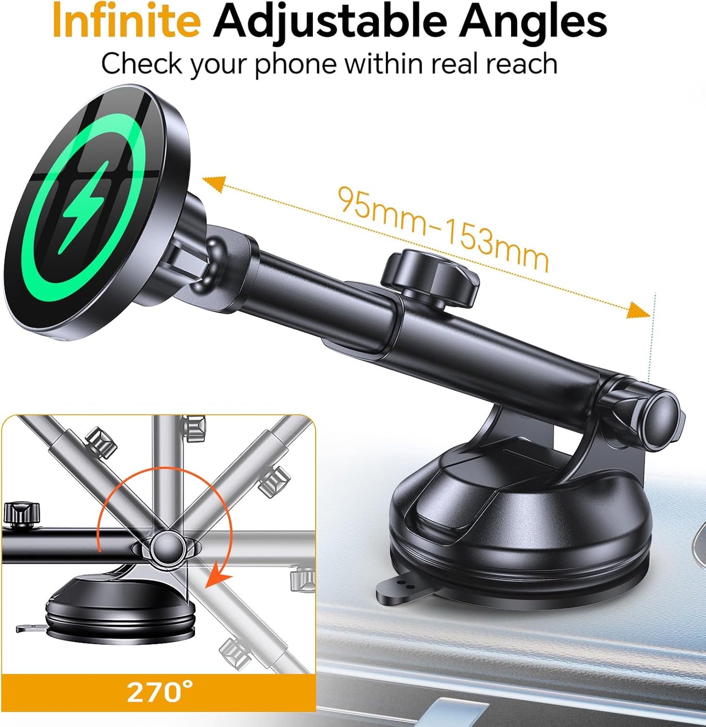 Coolpow Magnetic Automobile Chargers Phone Holder Car Mount Charger - Ultra NEW