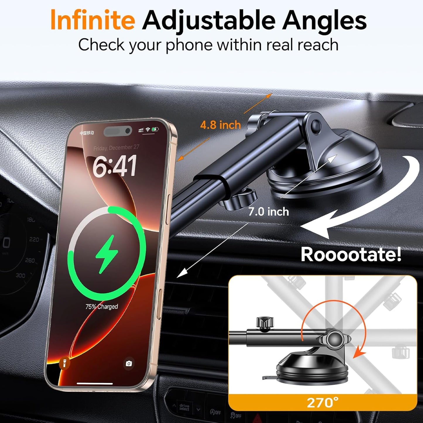 Coolpow Magnetic Automobile Chargers Phone Holder Car Mount Charger - Ultra NEW