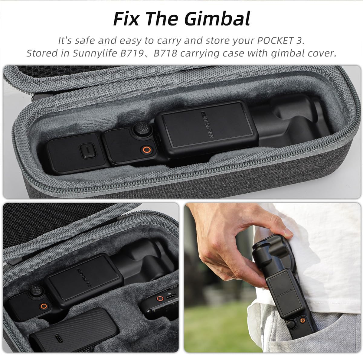Taoke Lens Hood for DJI OSMO Pocket 3 Gimbal Camera Protector Sunshade Cover NEW
