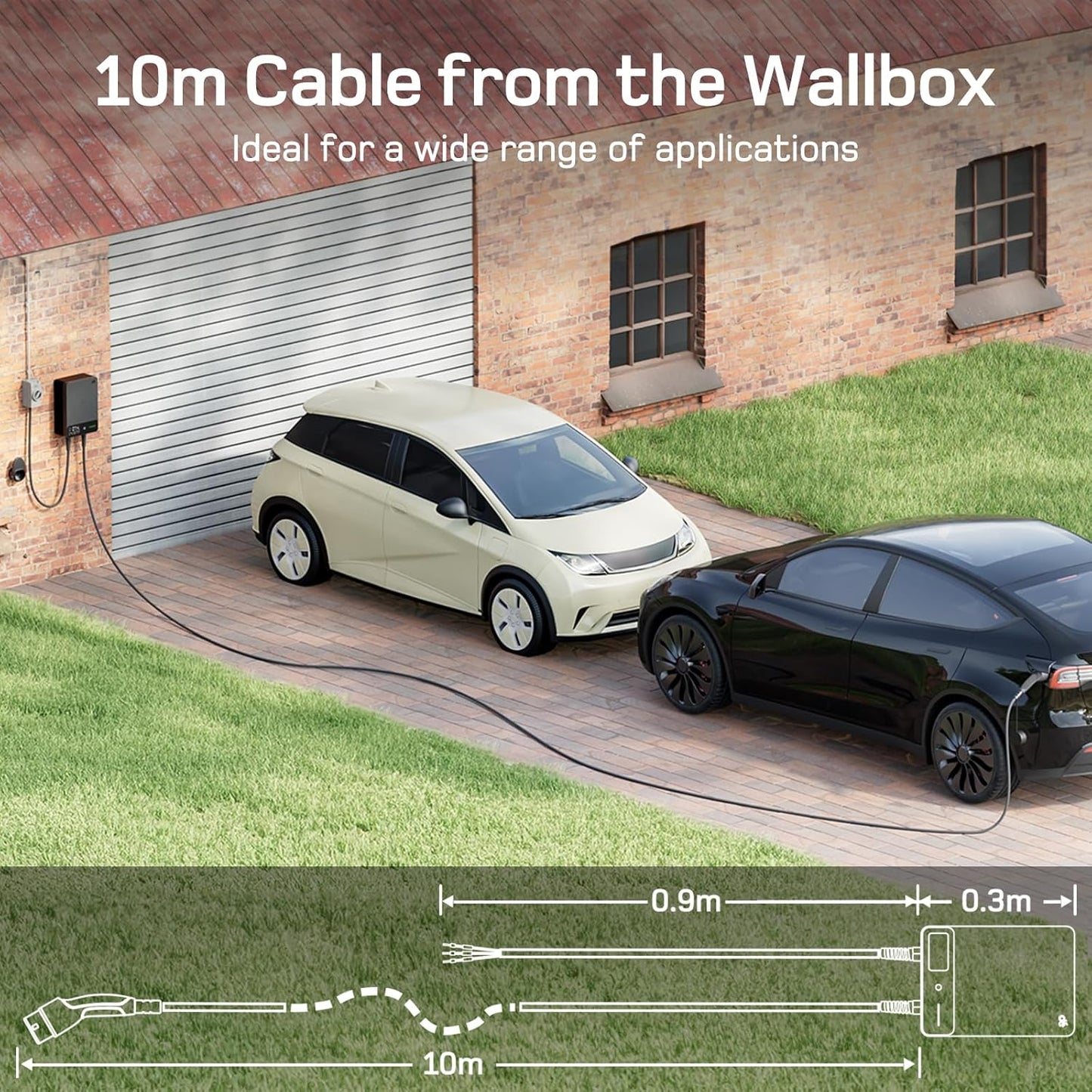 dé 7.4kW EV Charging Station Wallbox with App Control and 10m Cable DEMO