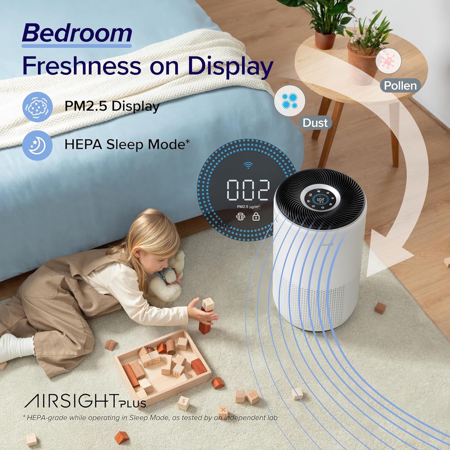 Levoit Air Air Purifiers Purifier for Home Bedroom 180m² CADR 433m³/h Alexa NEW