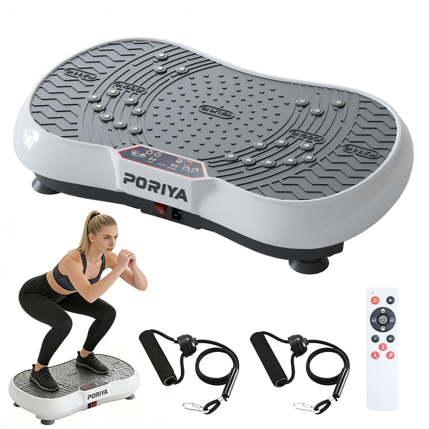 PORIYA Vibration Platform Machine 150-180kg 99 Speed Levels Remote Control DEMO