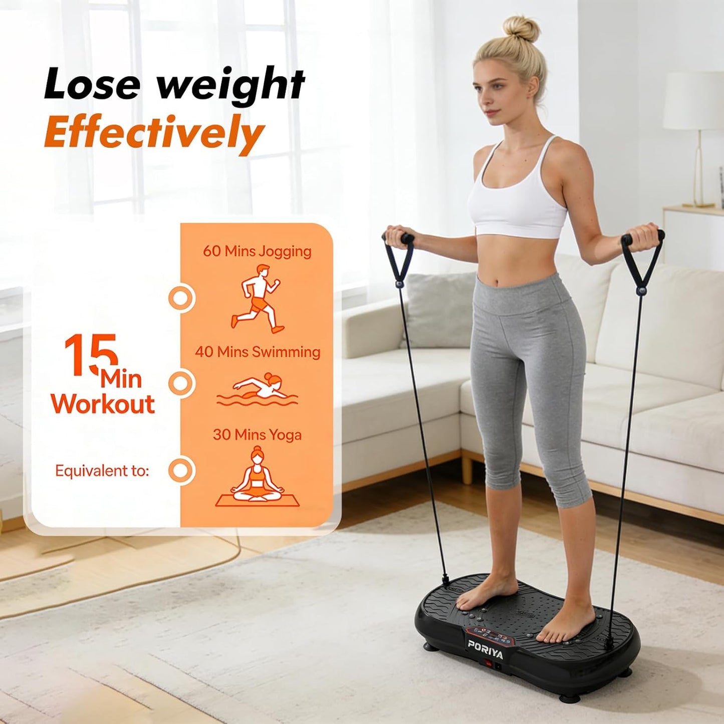 PORIYA Vibration Platform Machine 150-180kg 99 Speed Levels Remote Control DEMO