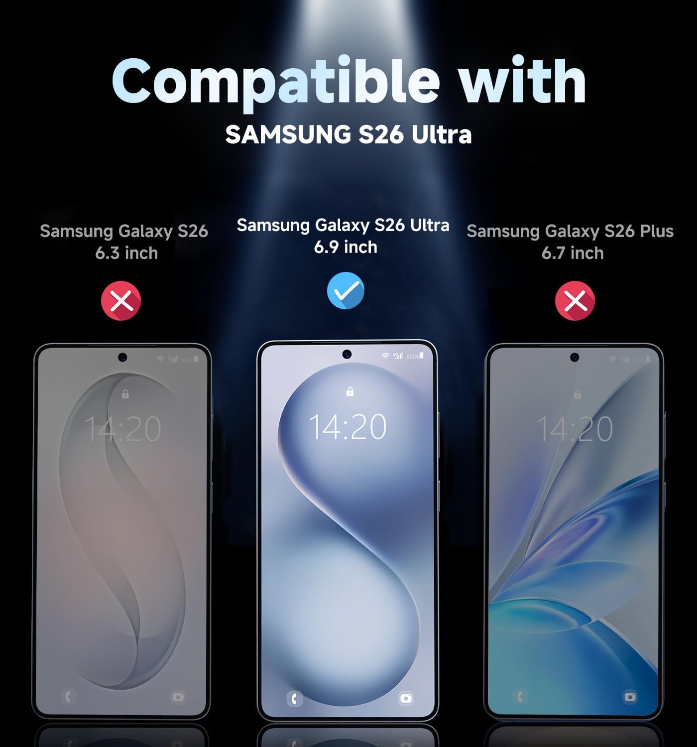 MAGIC JOHN Tempered Glass Screen Protector for Samsung Galaxy S26 Ultra NEW
