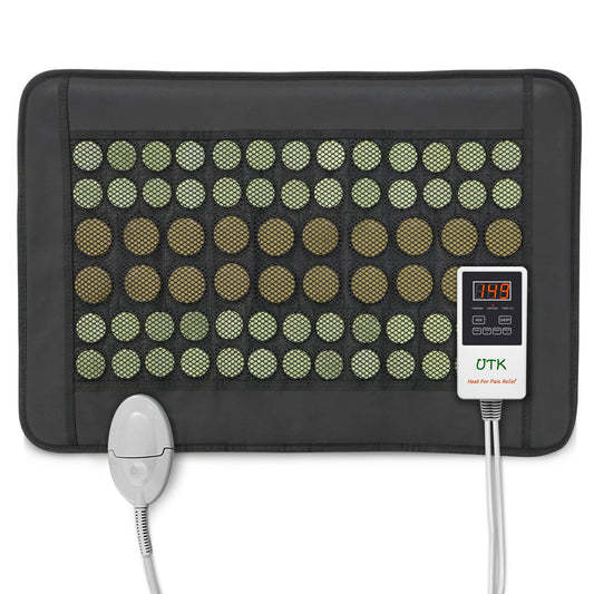 UTK Heating Pad for Back Pain Relief Far Infrared Relaxation Black Brown NEW