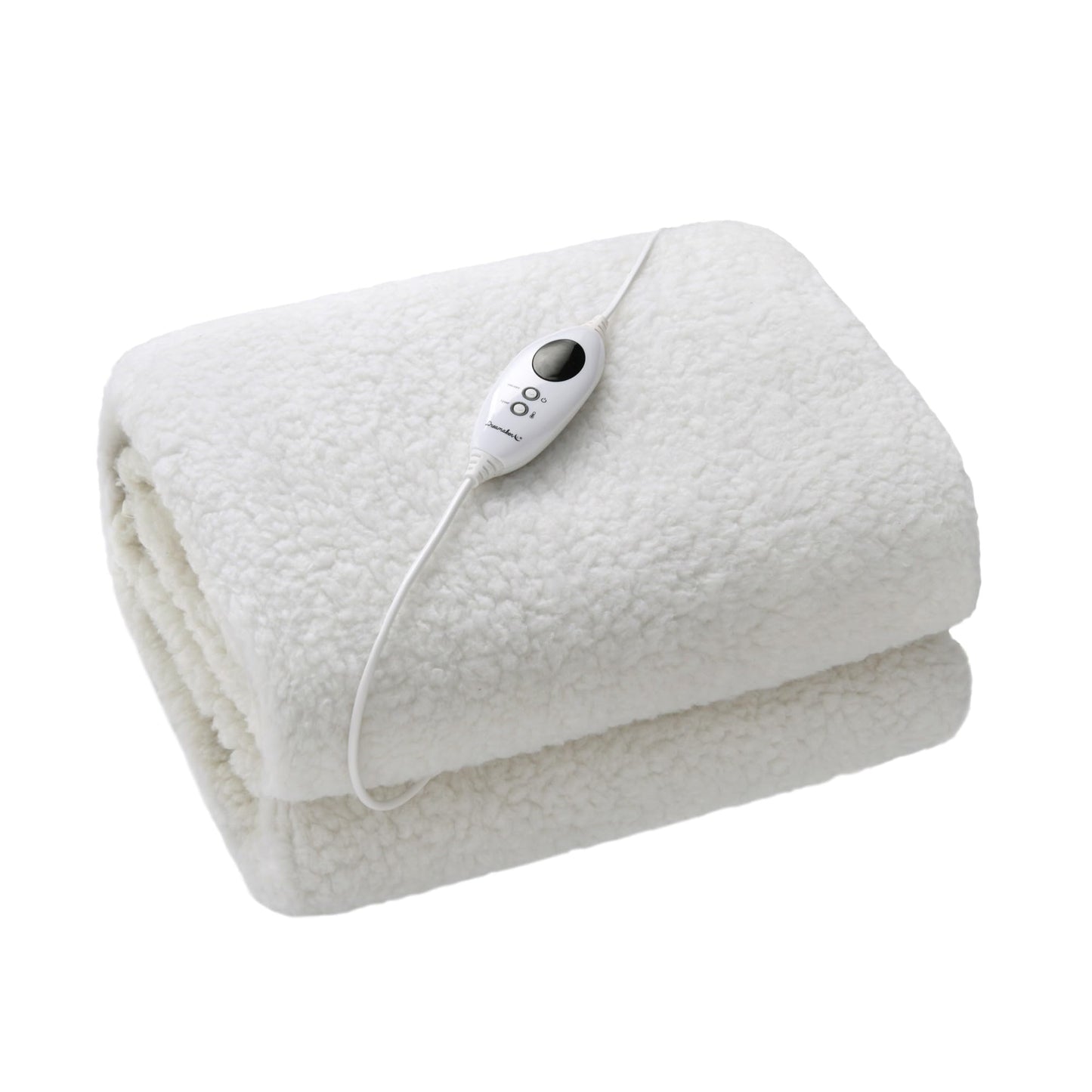 Dreamaker Polyester Sherpa Fleece Heated Electric Blanket Beige Single (1 NEW
