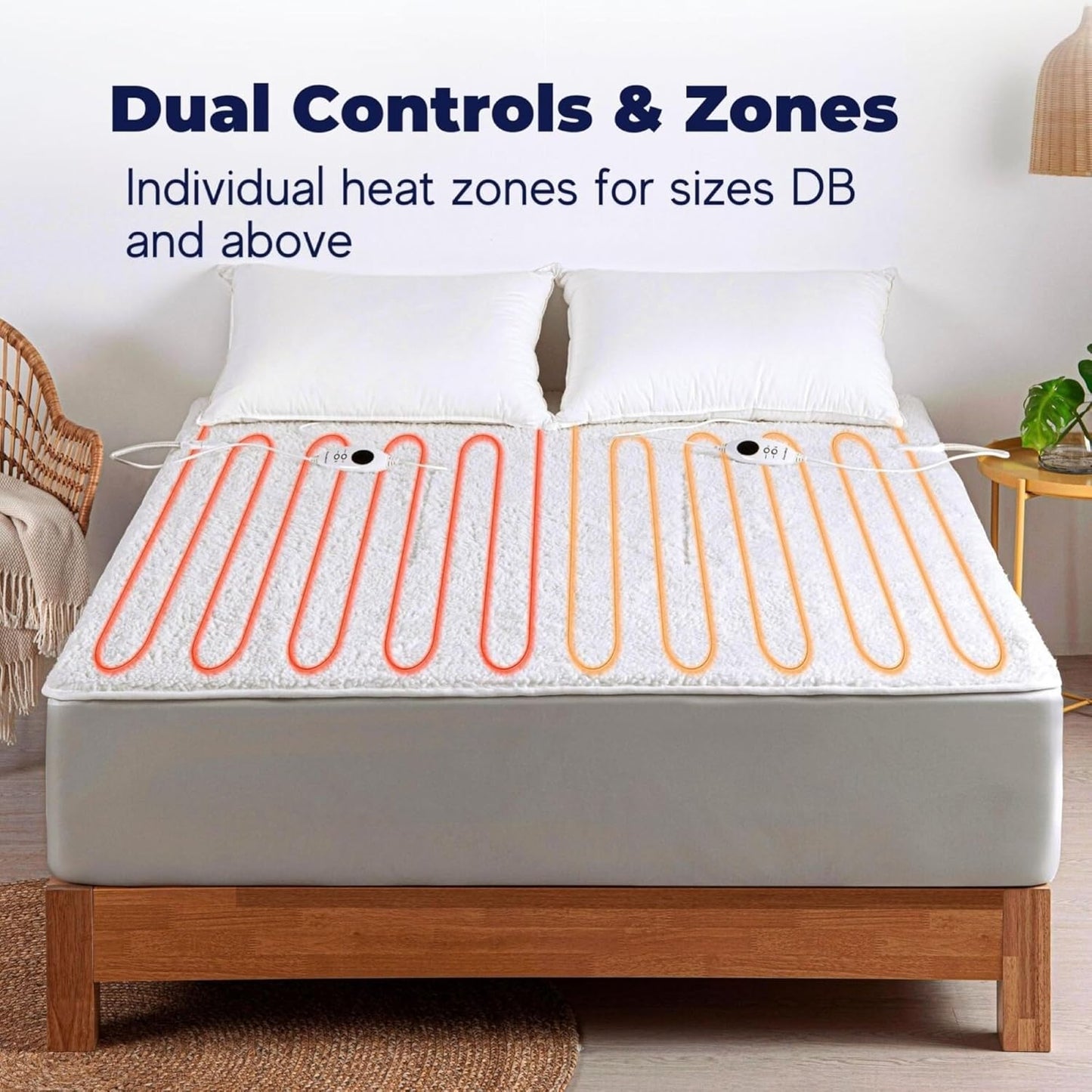 Dreamaker Polyester Sherpa Fleece Heated Electric Blanket Beige Single (1 NEW