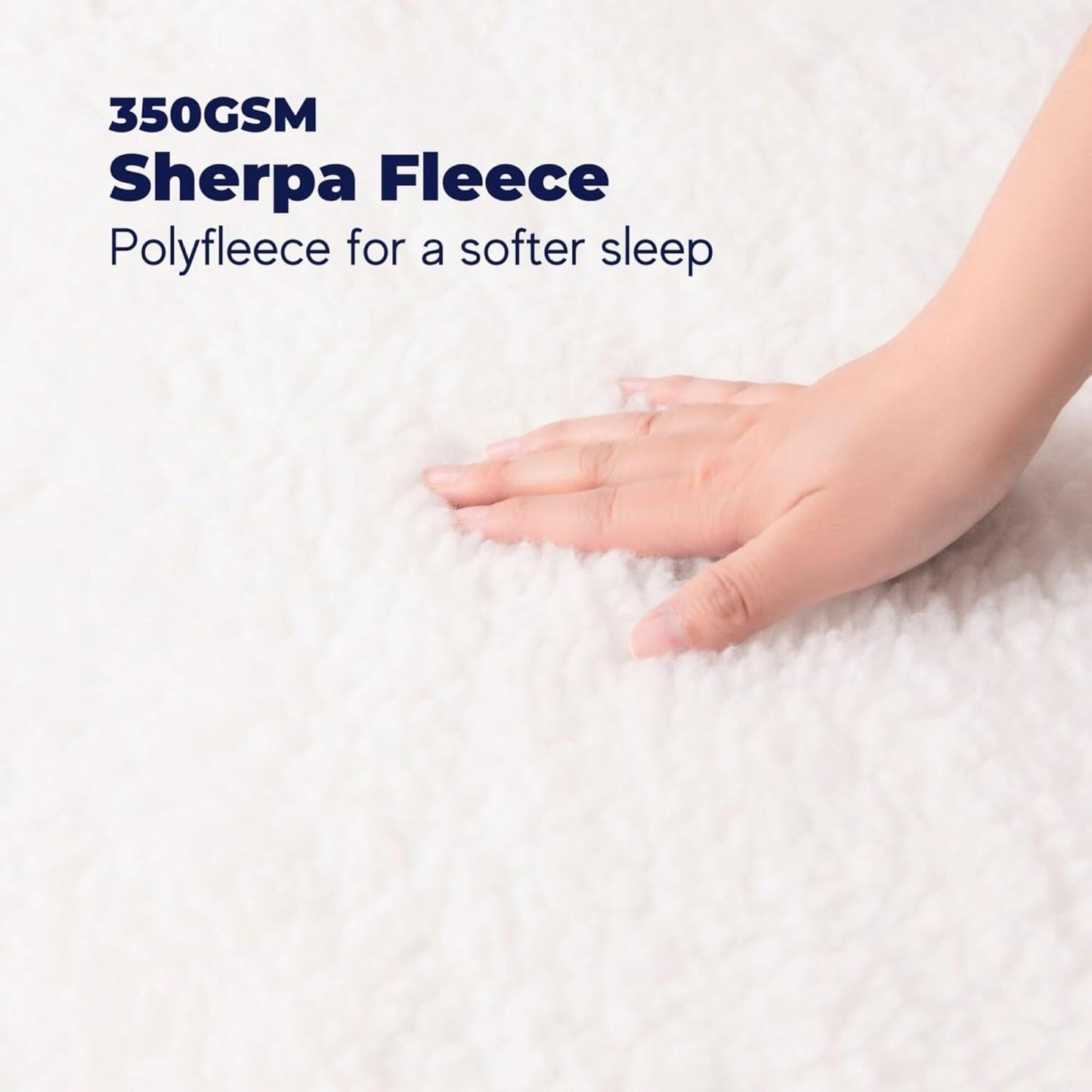 Dreamaker Polyester Sherpa Fleece Heated Electric Blanket Beige Single (1 NEW
