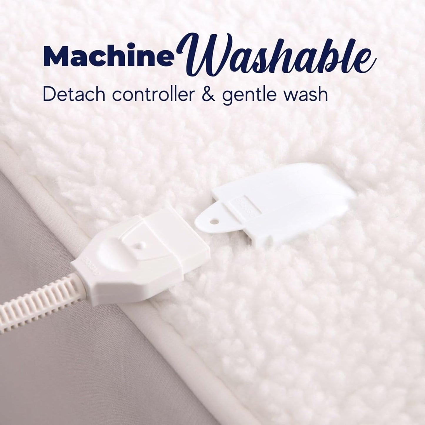 Dreamaker Polyester Sherpa Fleece Heated Electric Blanket Beige Single (1 NEW