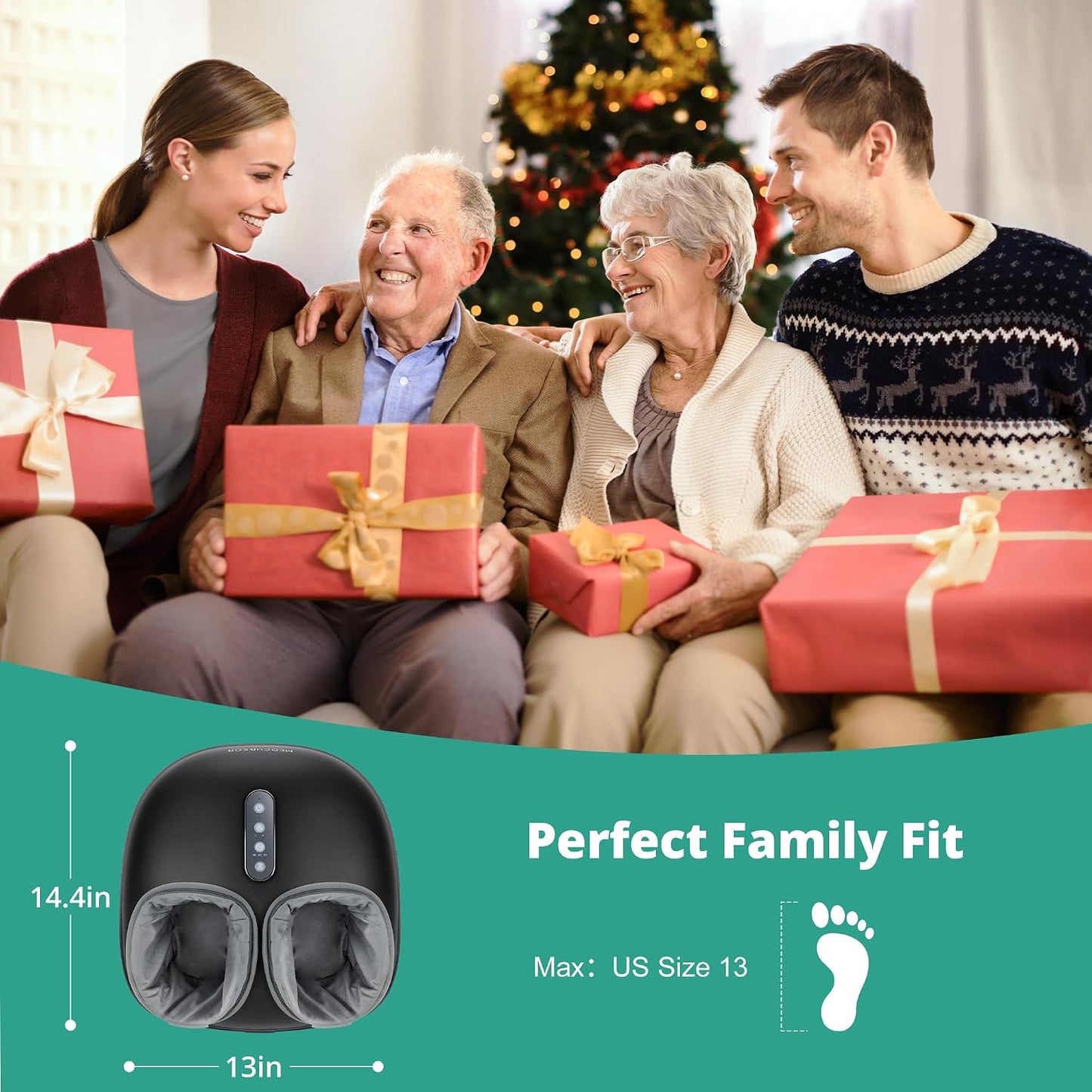 Medcursor Electric Foot Spa Massager with Heat, Deep Kneading & Relaxing DEMO