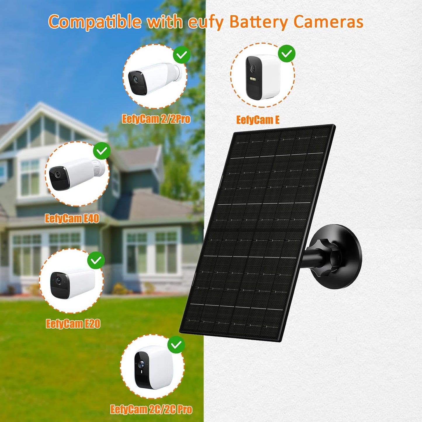 VUEBEE 7W Monocrystalline Solar Panel with Tempered Glass for Outdoor Use DEMO