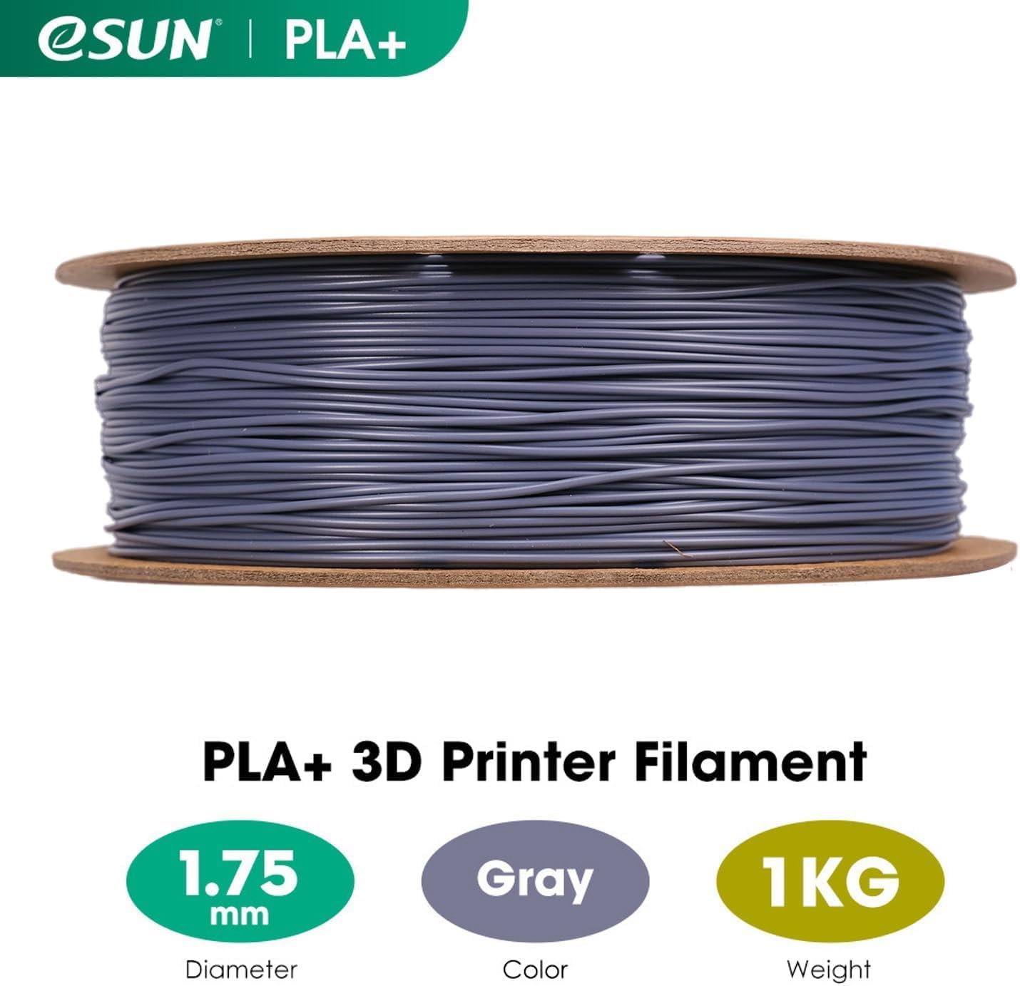 eSUN PLA+ 3D Printer Filament, 1.75mm, 1KG, Dimensional Accuracy, Brown DEMO
