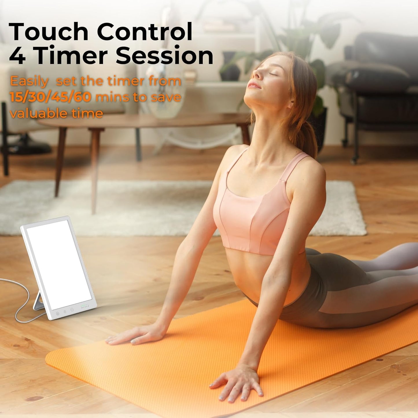 Fitfirst Light Therapy Lamp Portable 10000 Lux UV-Free Full Spectrum LED DEMO
