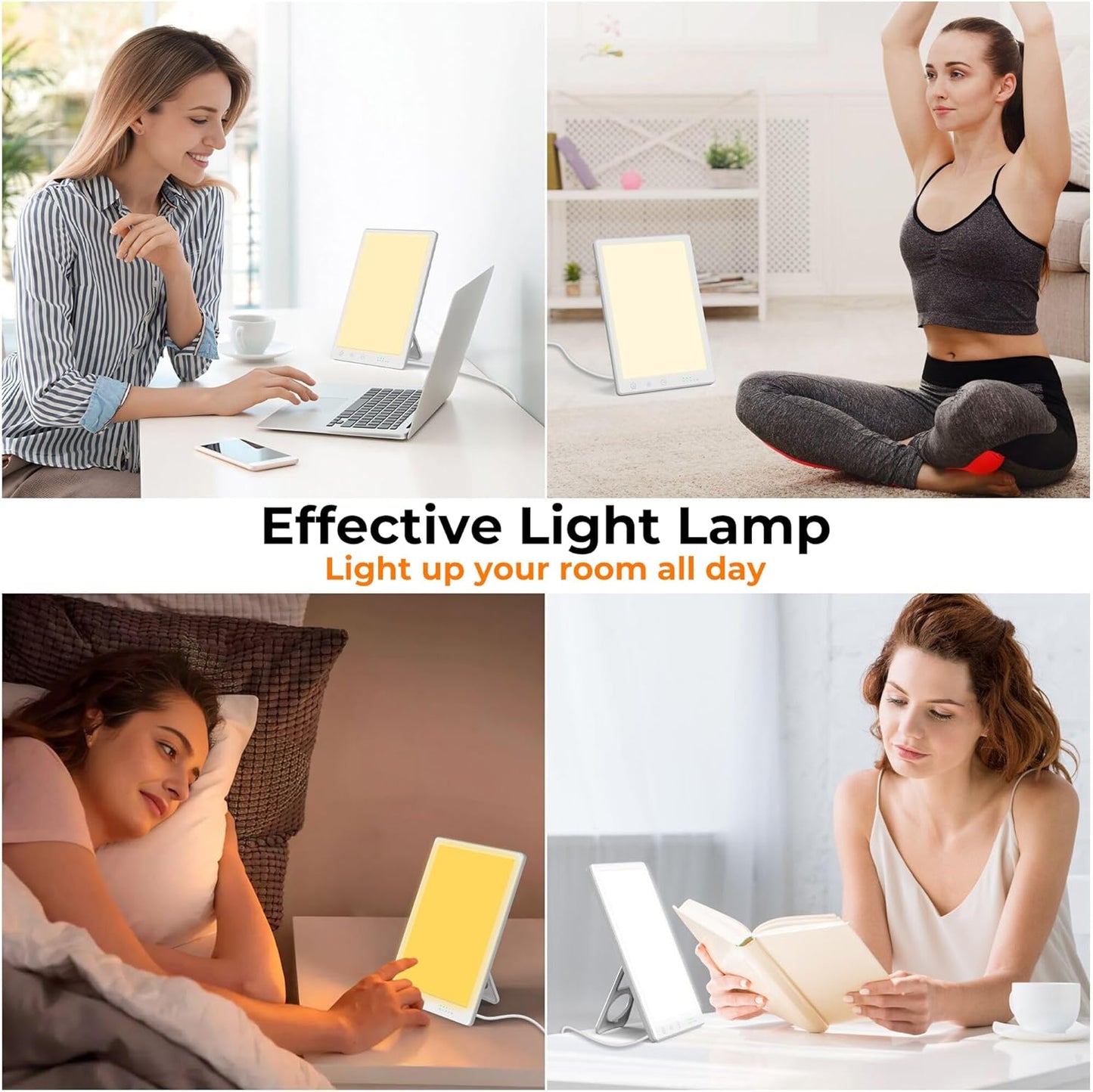 Fitfirst Light Therapy Lamp Portable 10000 Lux UV-Free Full Spectrum LED DEMO