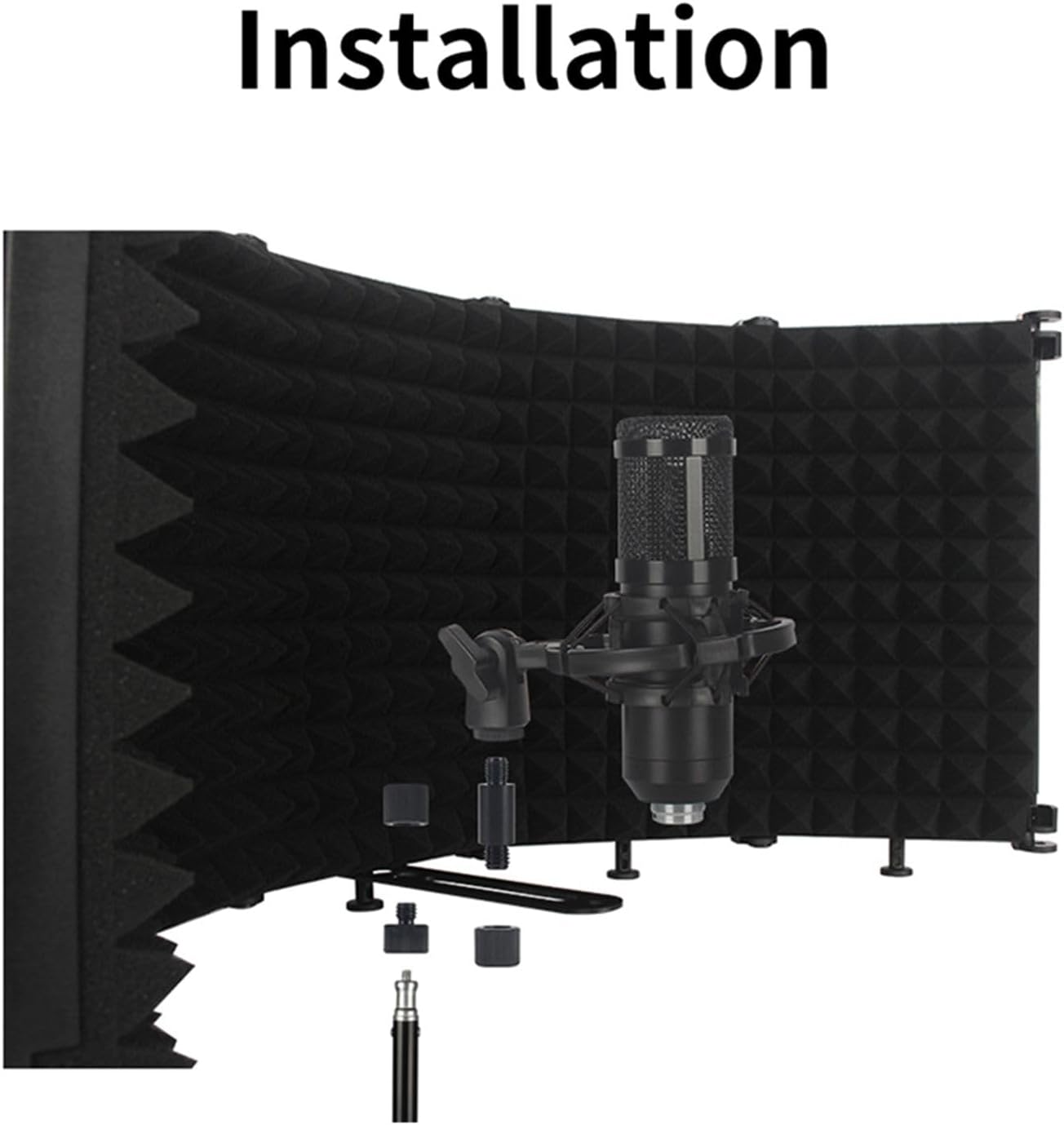 YDuupxe Foldable 5-Panel Acoustic Absorbing Soundproof Desk Partition DEMO