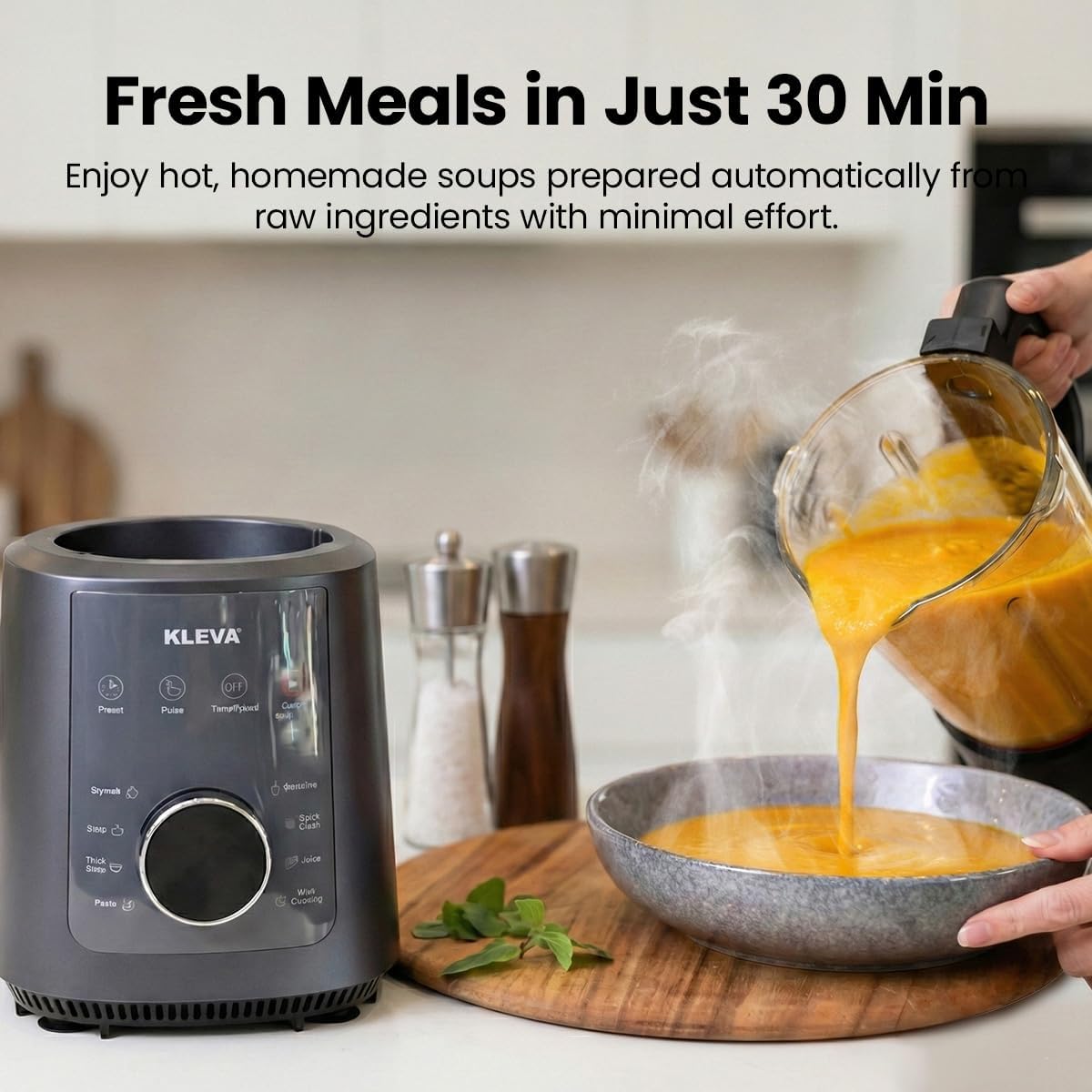 Kleva Range Jug Blenders Mealio Blender Hot Cold Soup Maker 8 Presets 1.2L NEW