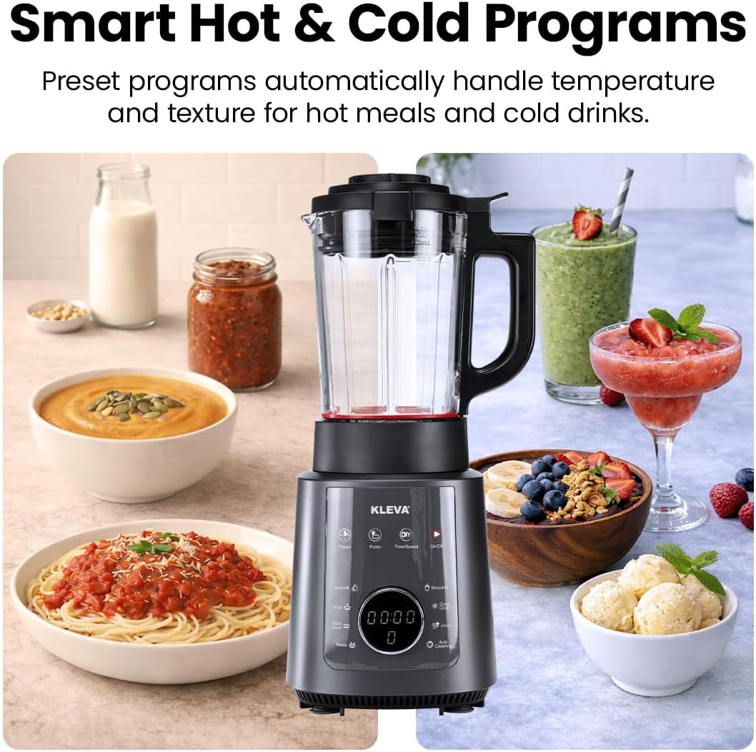Kleva Range Jug Blenders Mealio Blender Hot Cold Soup Maker 8 Presets 1.2L NEW