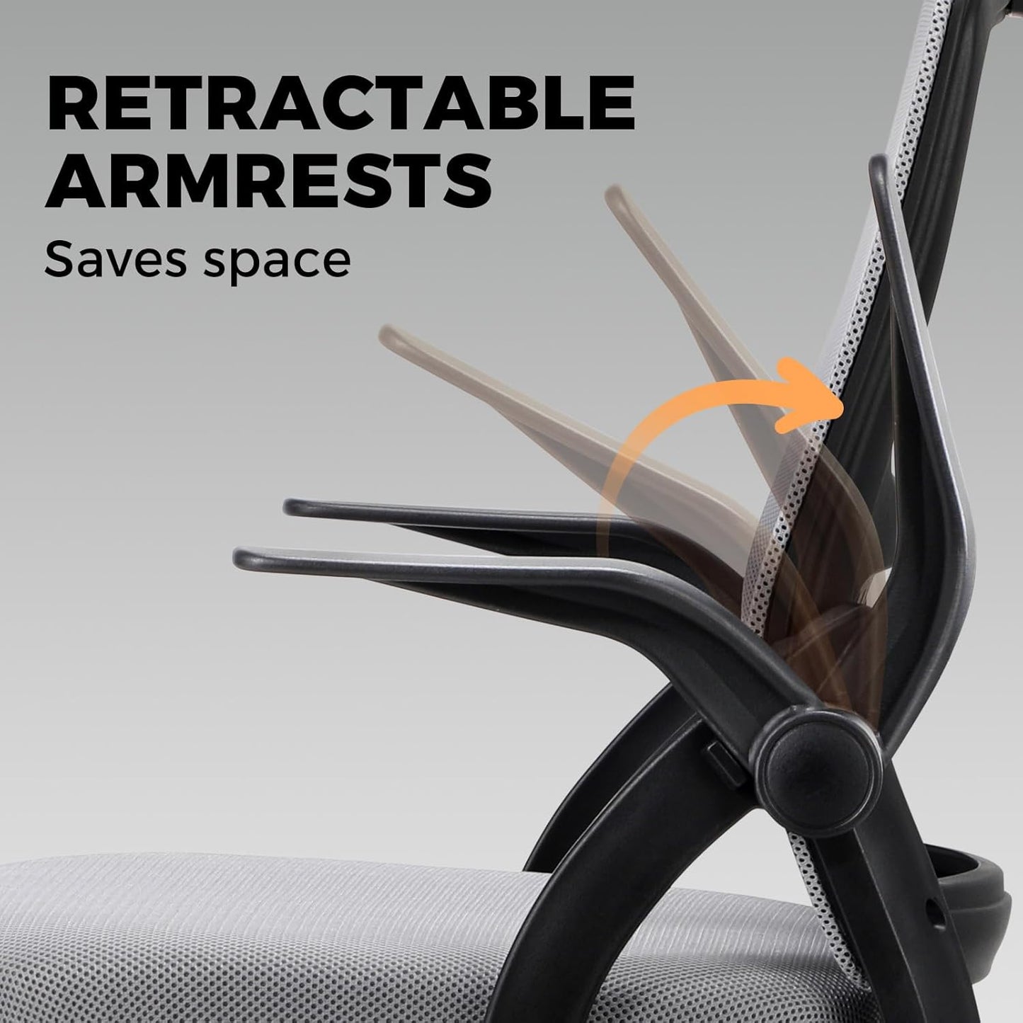 OIKITURE Ergonomic Desk Chair Highly Breathable Office Removable Black and NEW