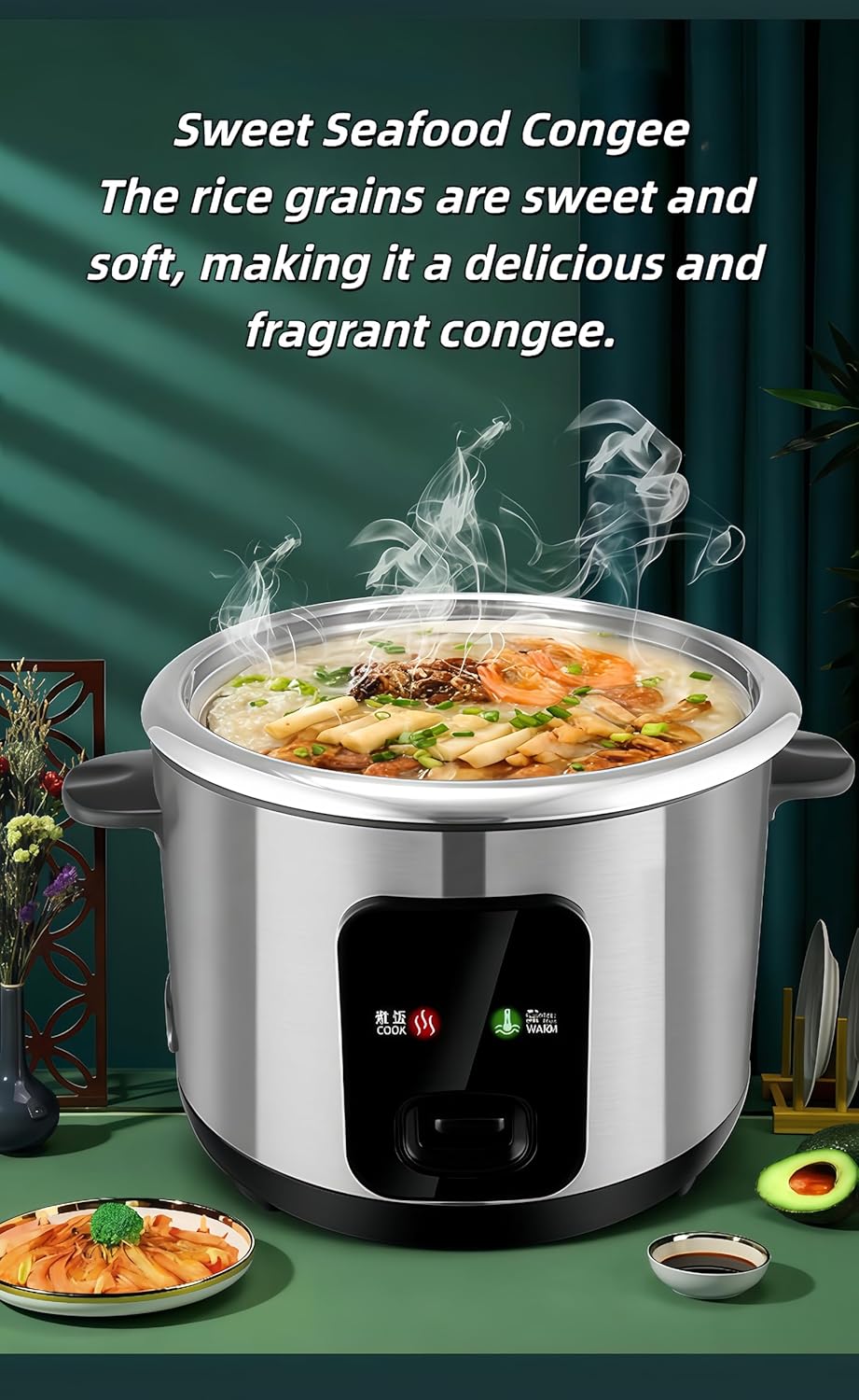 AOBMFNQB Stainless Steel Rice Cooker 2L-6L Capacity Multi-Functional DEMO