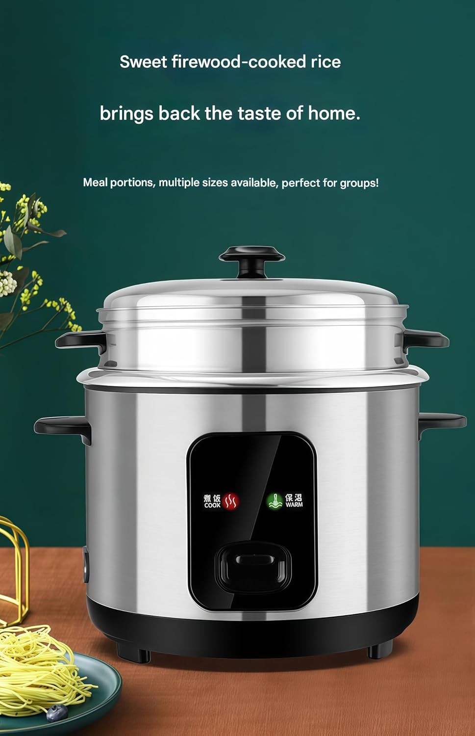 AOBMFNQB Stainless Steel Rice Cooker 2L-6L Capacity Multi-Functional DEMO