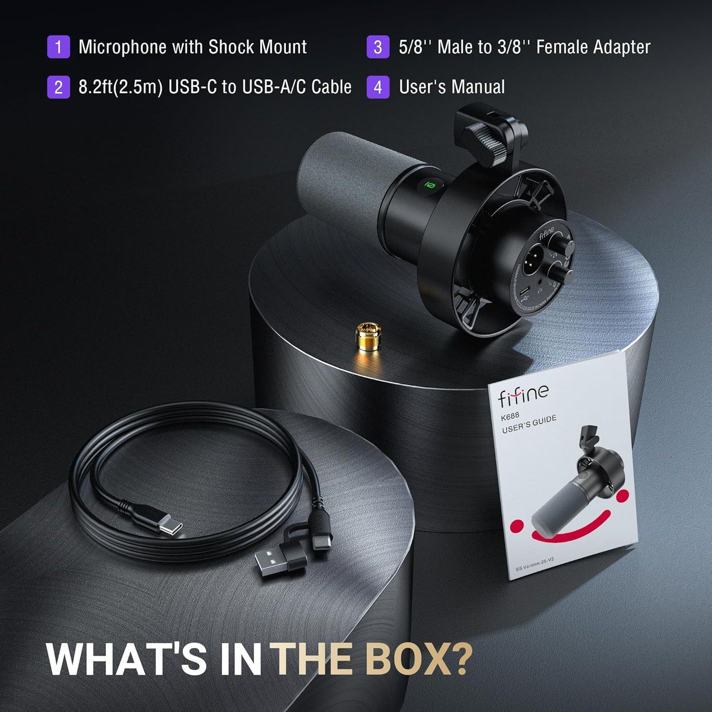 FIFINE Dynamic XLR USB Microphone for Vocal Podcasting, Streaming, and DEMO