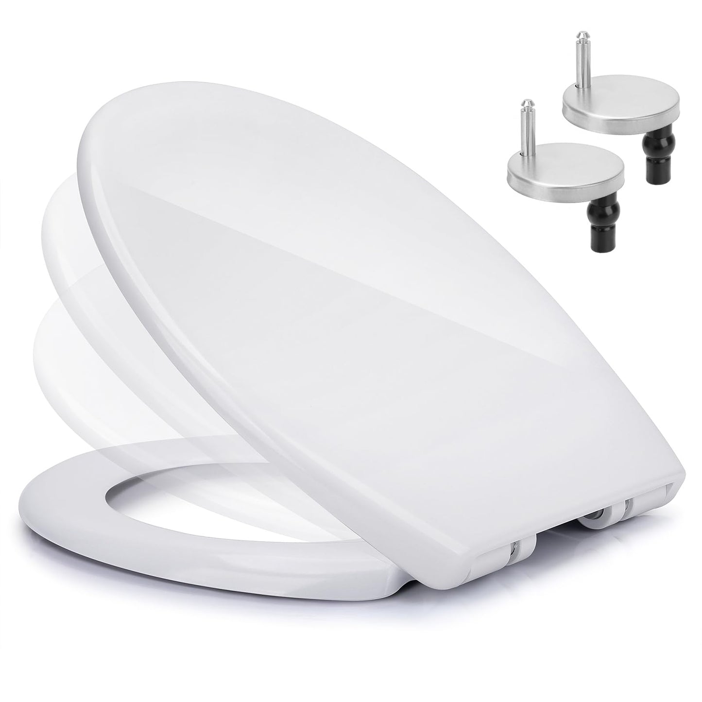Kovizen Soft Close Toilet Seat, Oval Quick Release, Easy Clean, White NEW